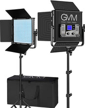 Load image into Gallery viewer, 2 light Studio Video Lighting Kit, Led Video Lights, tripods, case